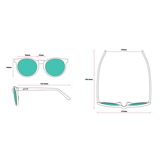 BNIB goodr Circle G I'm Wearing Burgundy Sunglasses - Picture 5 of 5